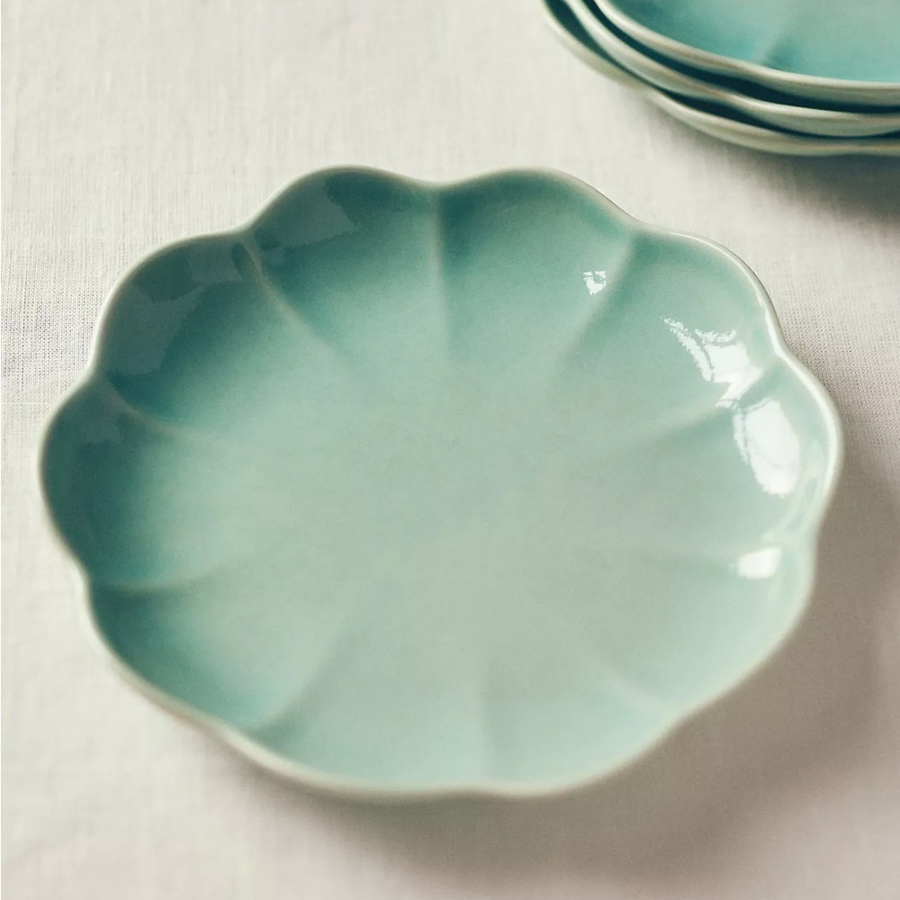 Anthropologie BEATRIZ DESSERT PLATES, SET OF 4 Style No.  86964830 BLUE GREEN
